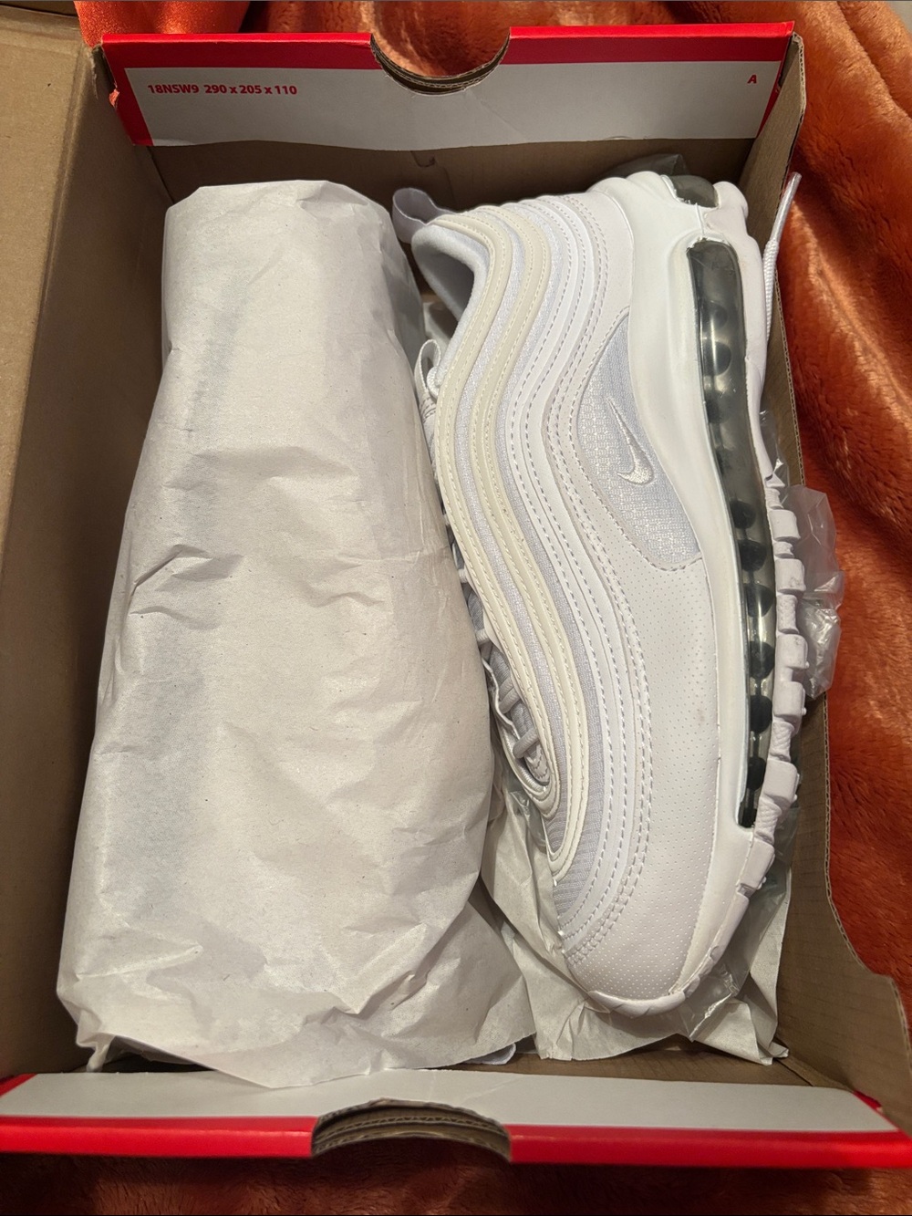Nike Air Max 97 GS White Sneakers Unisex Kids US 6.5Y Womens 8.5
